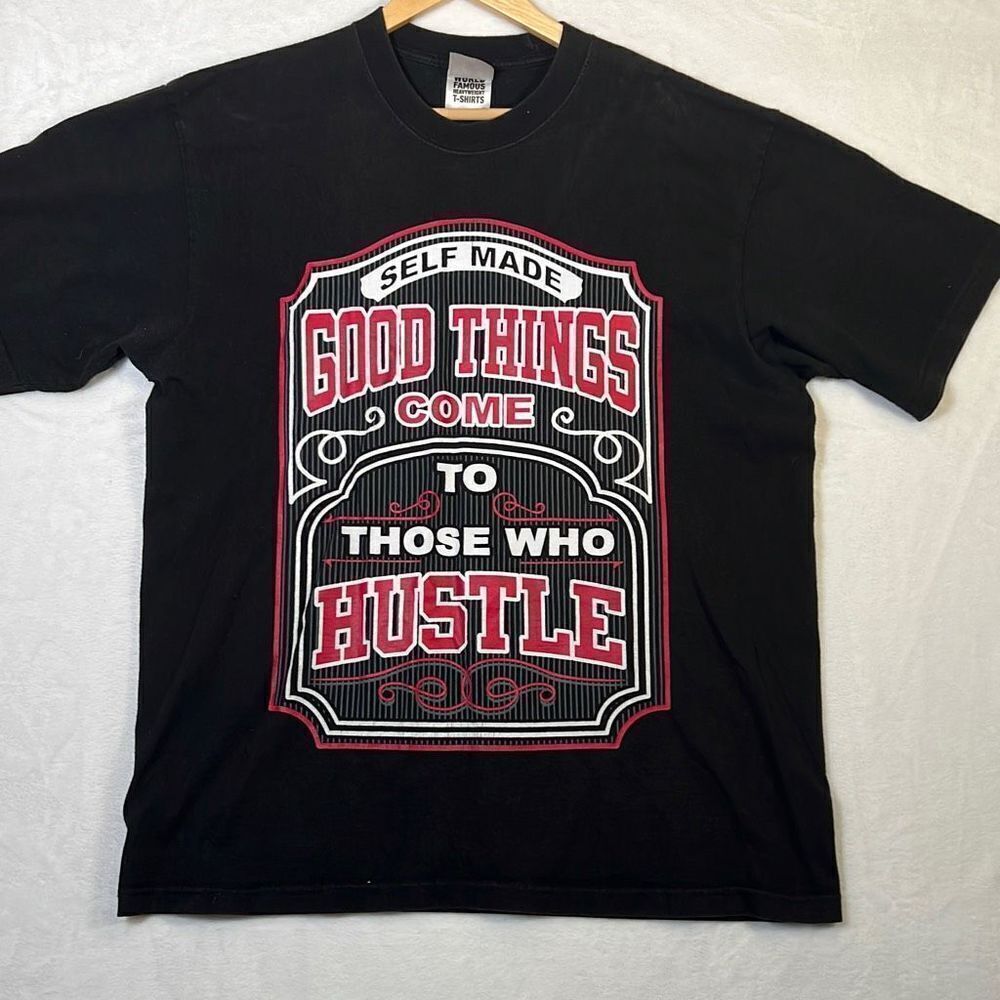 Shaka wear - Self made‎ hustle double sided graphics T-shirt - Men X-Large